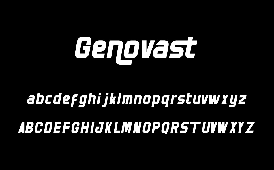 Genovast font