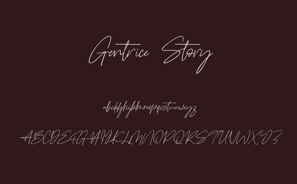 Gentrice Story font