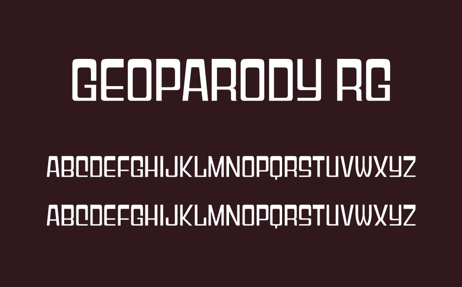 Geoparody font