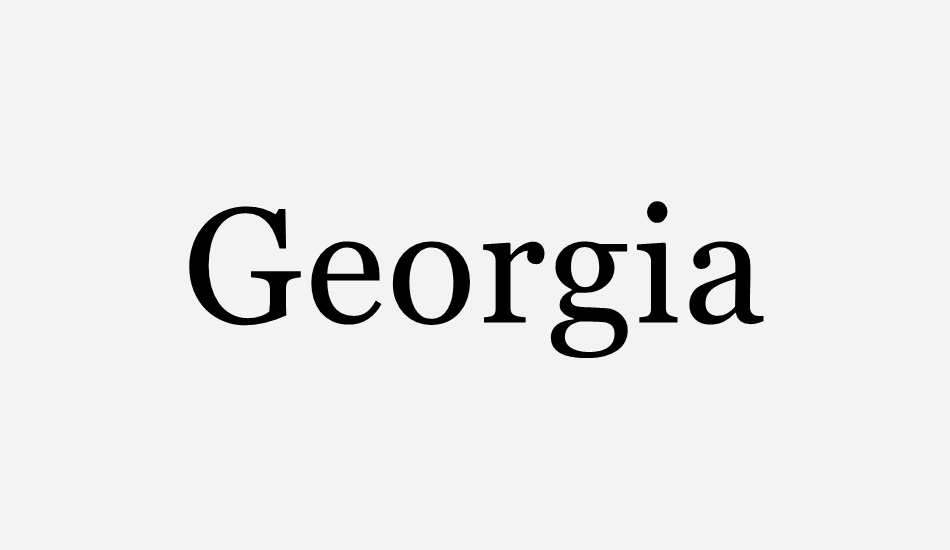 georgia font big