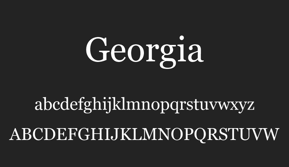 georgia font