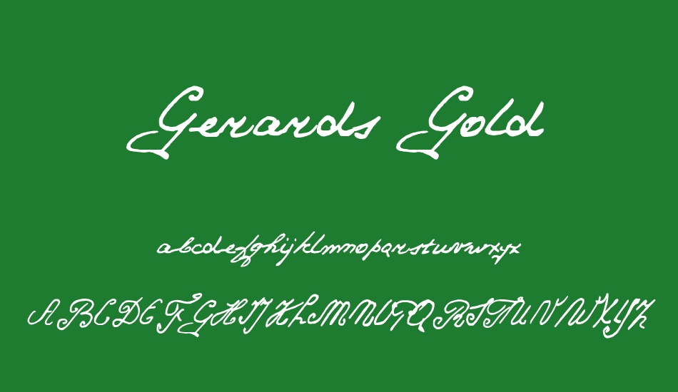 gerards-gold font