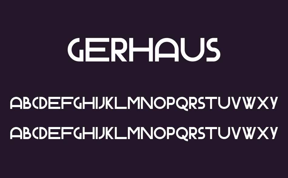 Gerhaus font