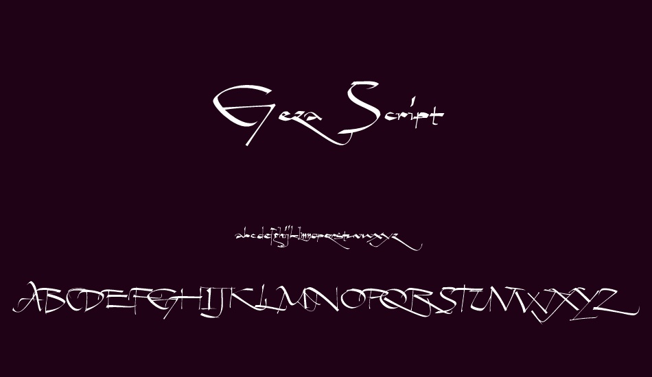 geza-script-personal-use-only font