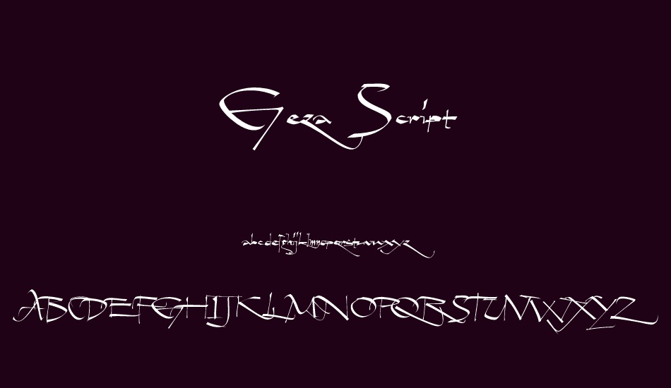 Geza Script font - Font Tr