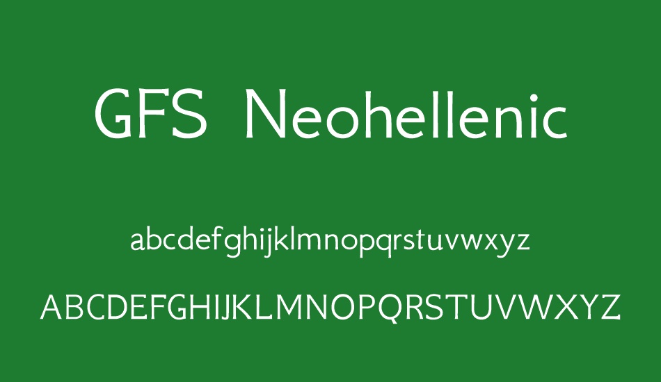 gfs-neohellenic font