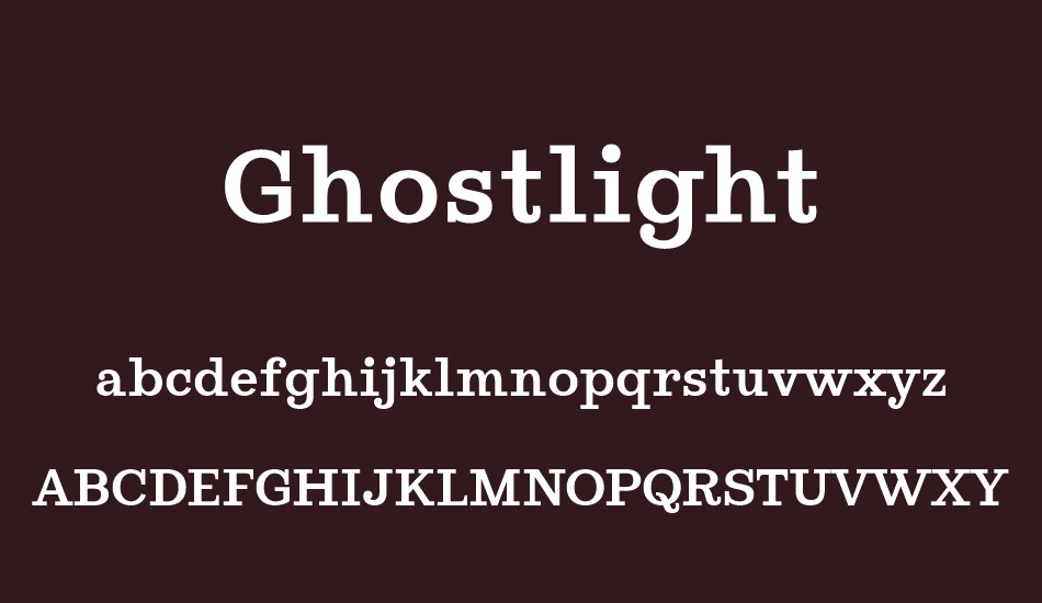 ghostlight font