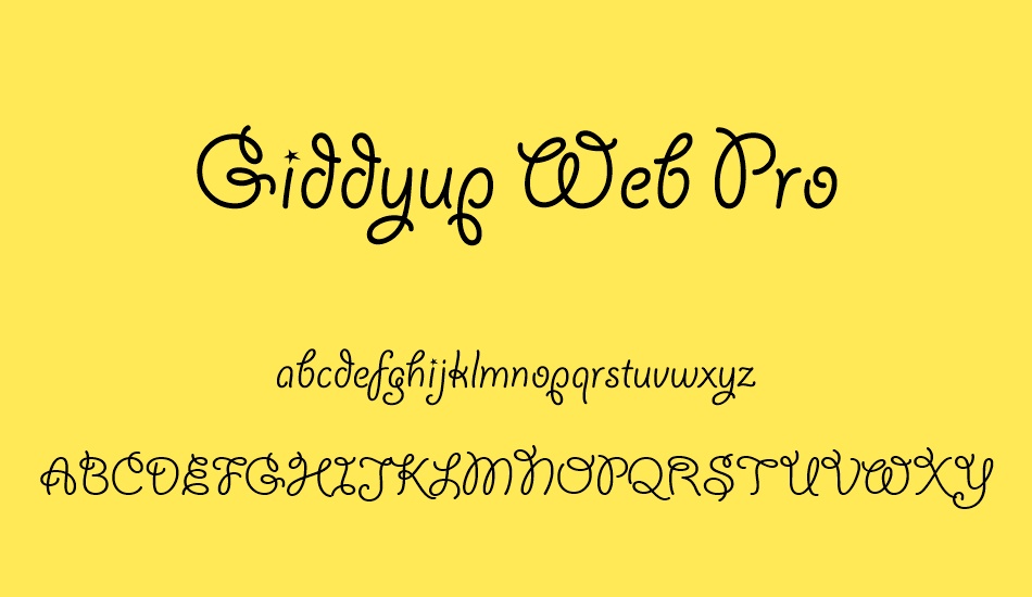 giddyup-web-pro font