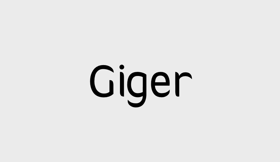 giger font big