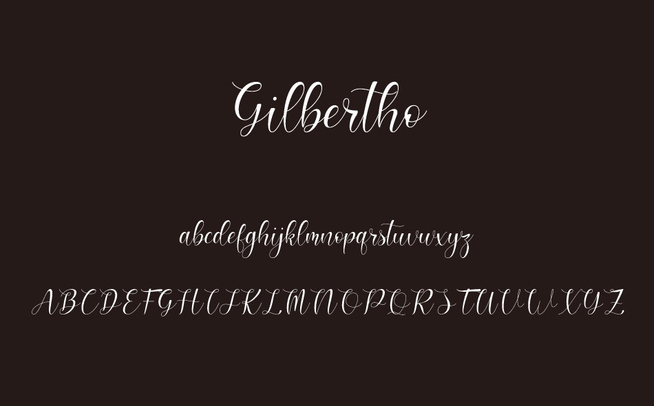 Gilbertho font