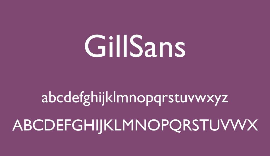 gillsans font