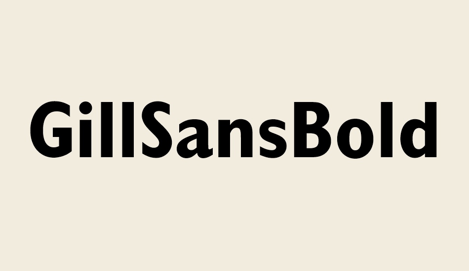 gillsansboldcondensed font big