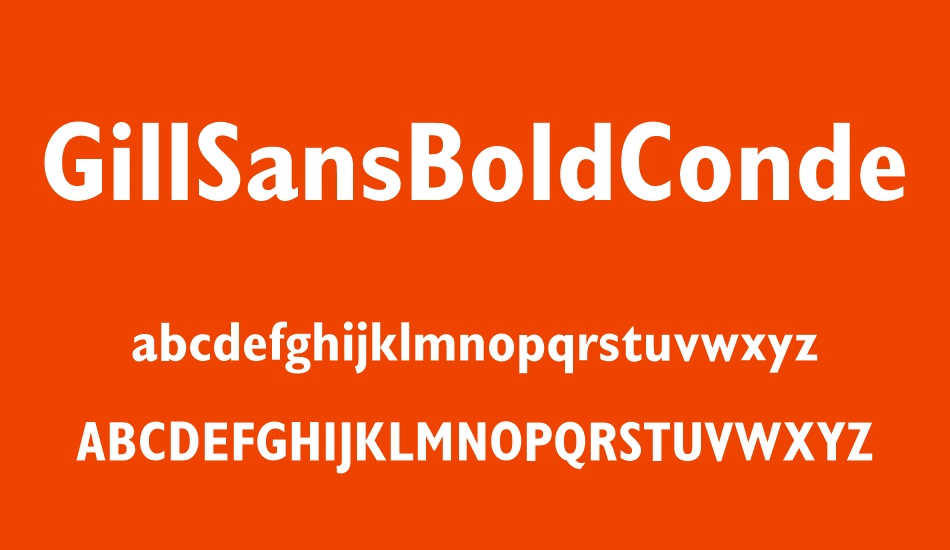 gillsansboldcondensed font