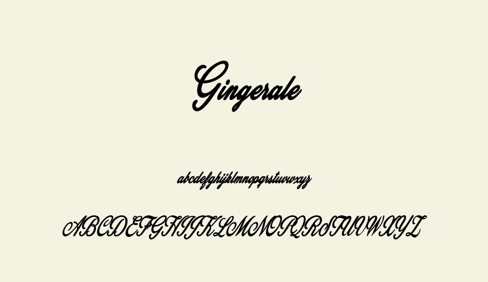 gingerale-personal-use font