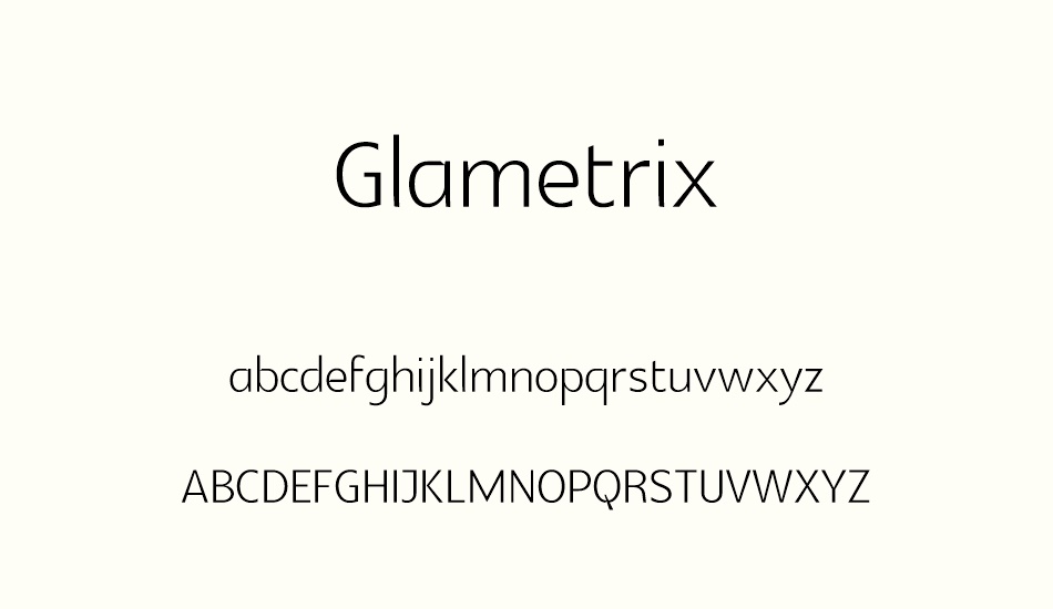 glametrix font