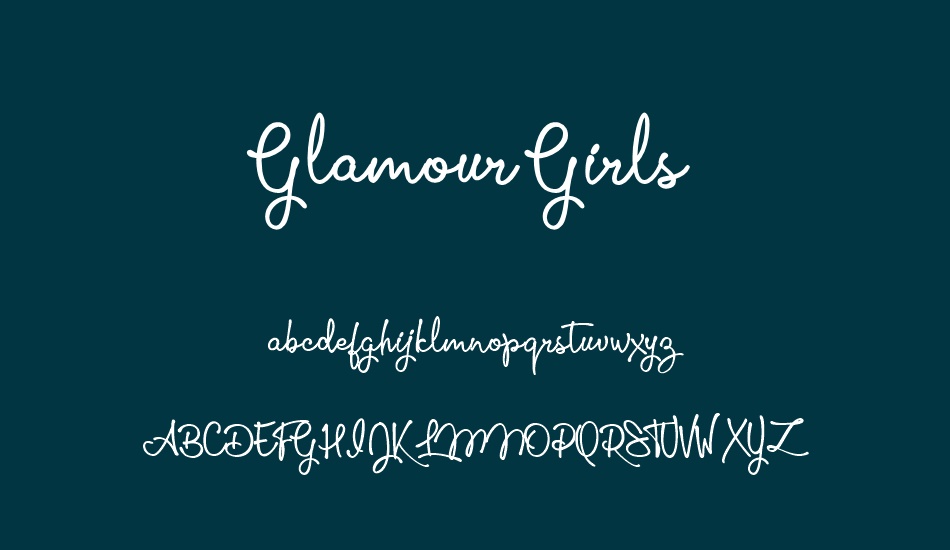 glamour-girls-personal-use font