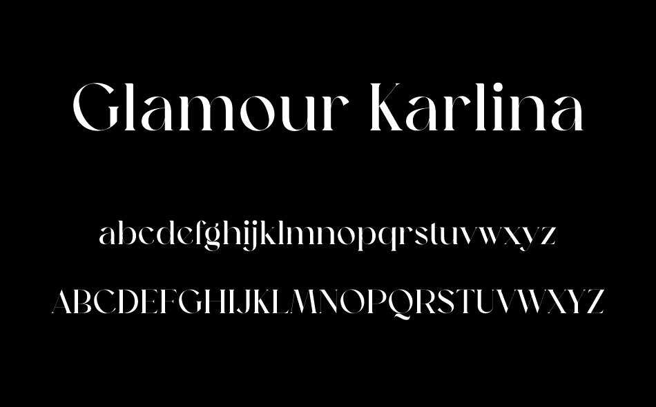 Glamour Karlina font