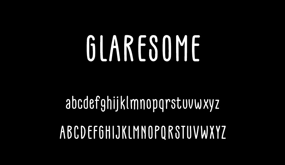 glaresome font