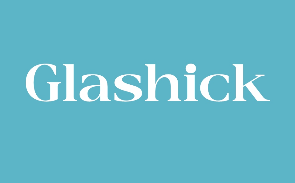 Glashick font big