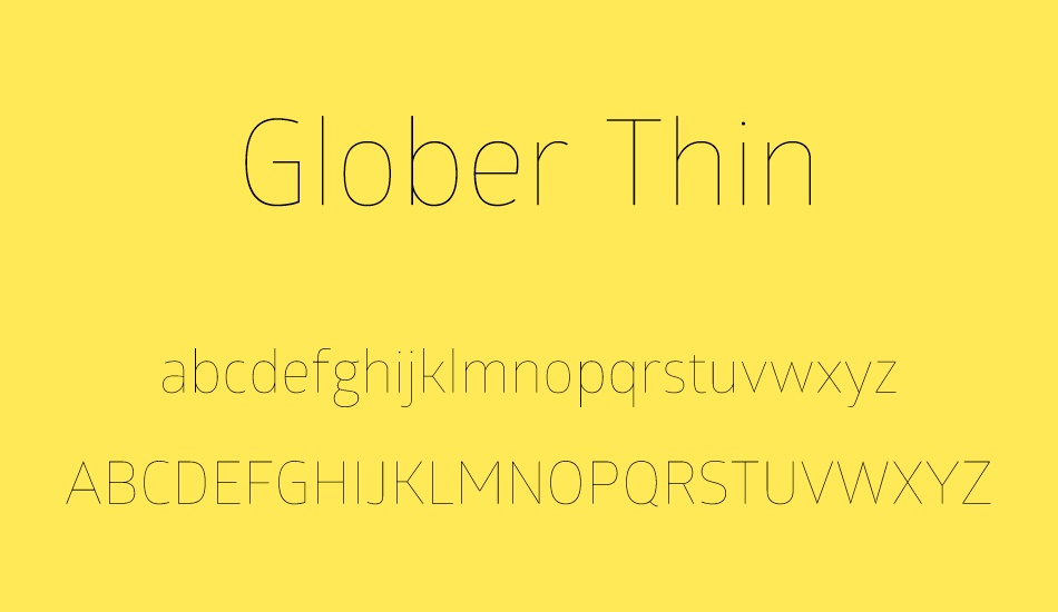 glober-thin-free font