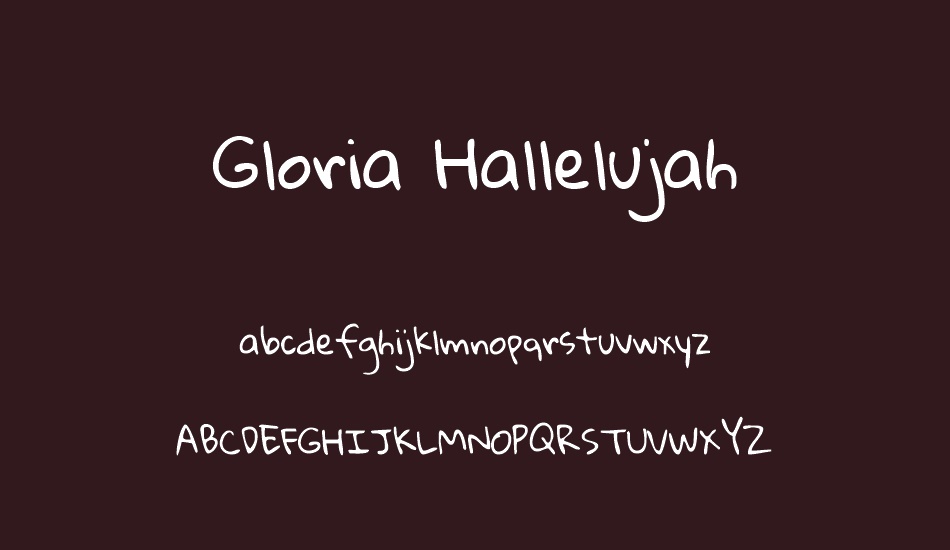 gloria-hallelujah font
