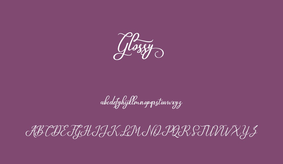 glossy font