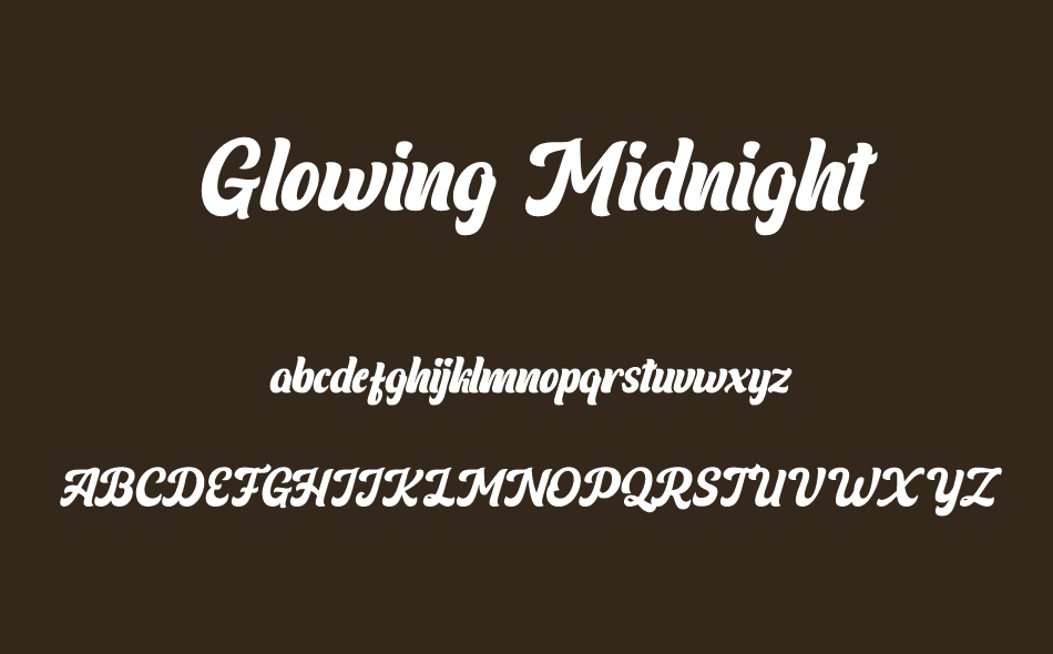 Glowing Midnight font