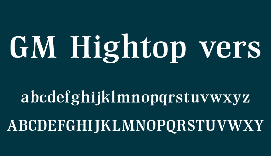 gm-hightop-demoversion font