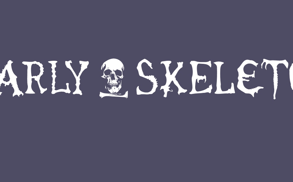 Gnarly Skeleton font big