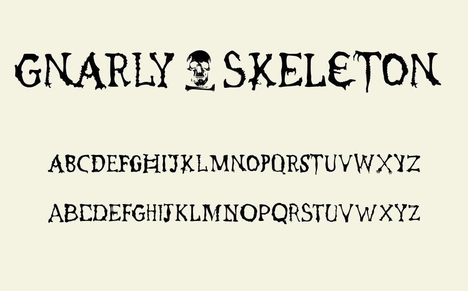 Gnarly Skeleton font