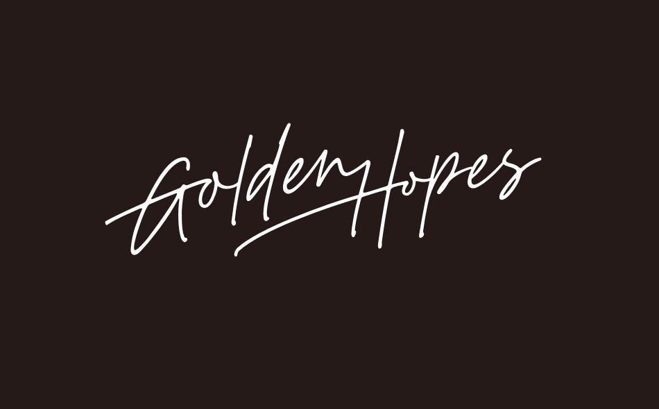 Golden Hopes font big