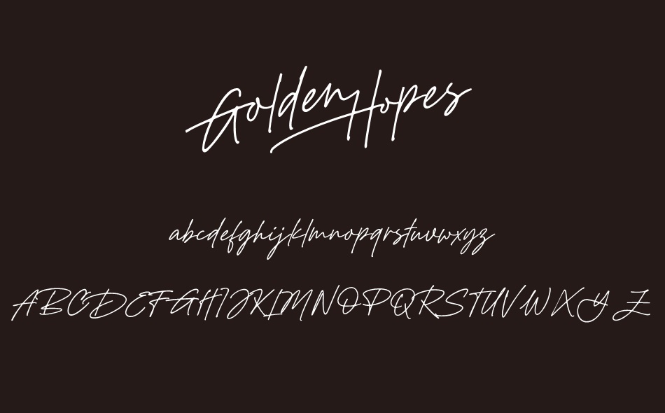 Golden Hopes font