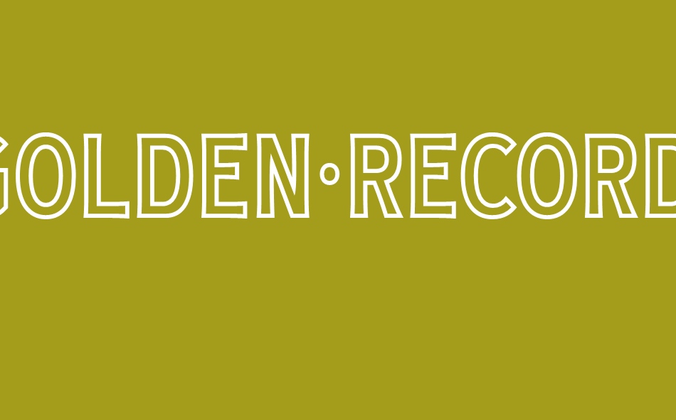 Golden Record font big