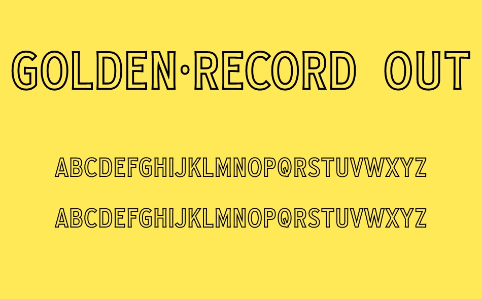 Golden Record font