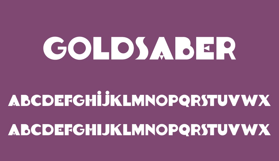 goldsaber font