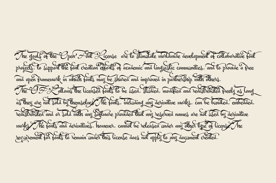 Gonspire Script font 1