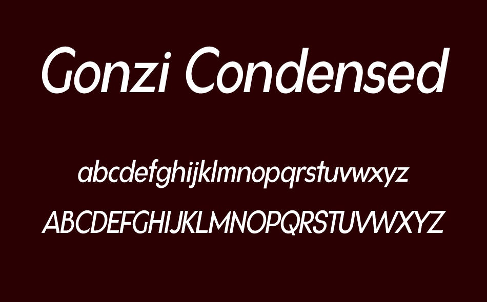 Gonzi Condensed font