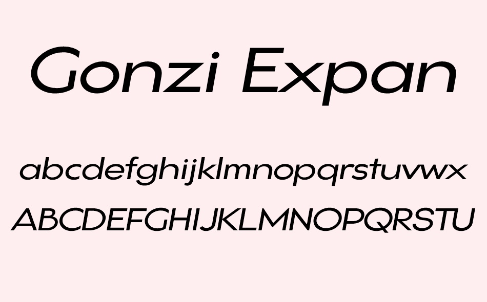 Gonzi Expanded font