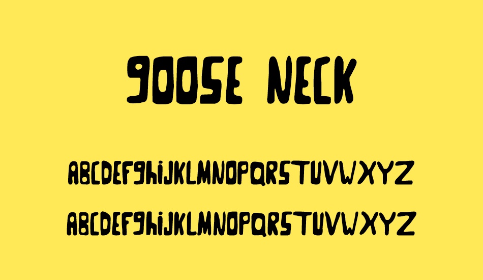 goose-neck font
