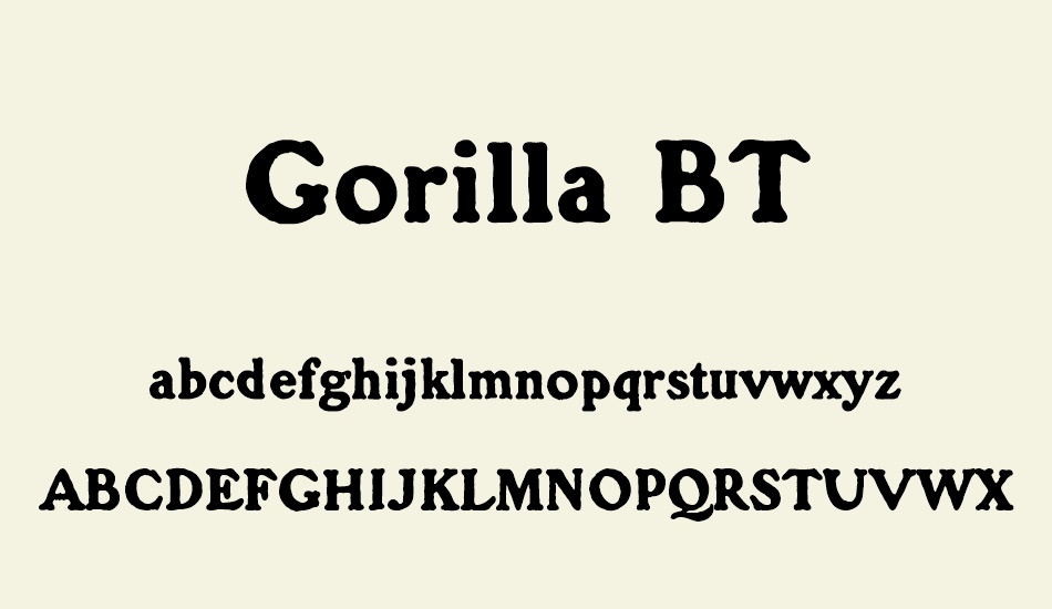 gorilla-bt font