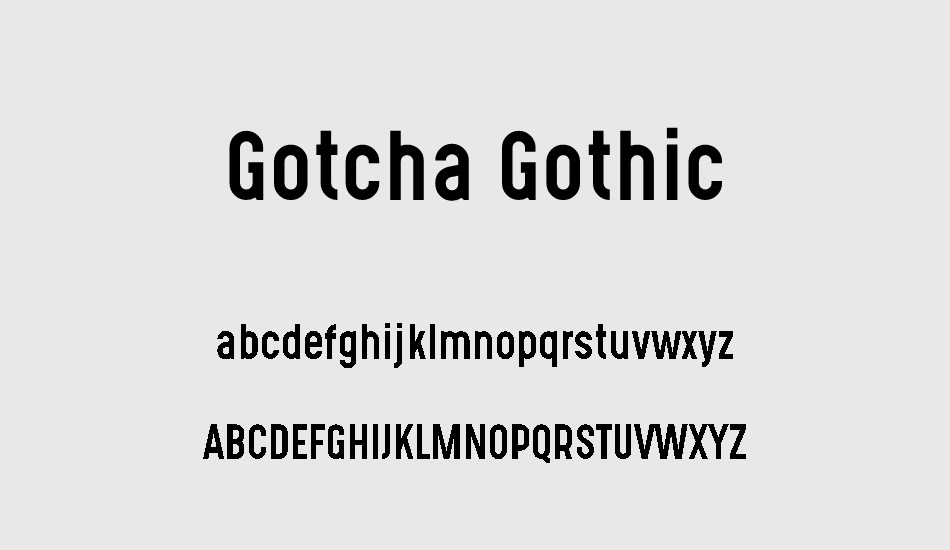 gotcha-gothic font