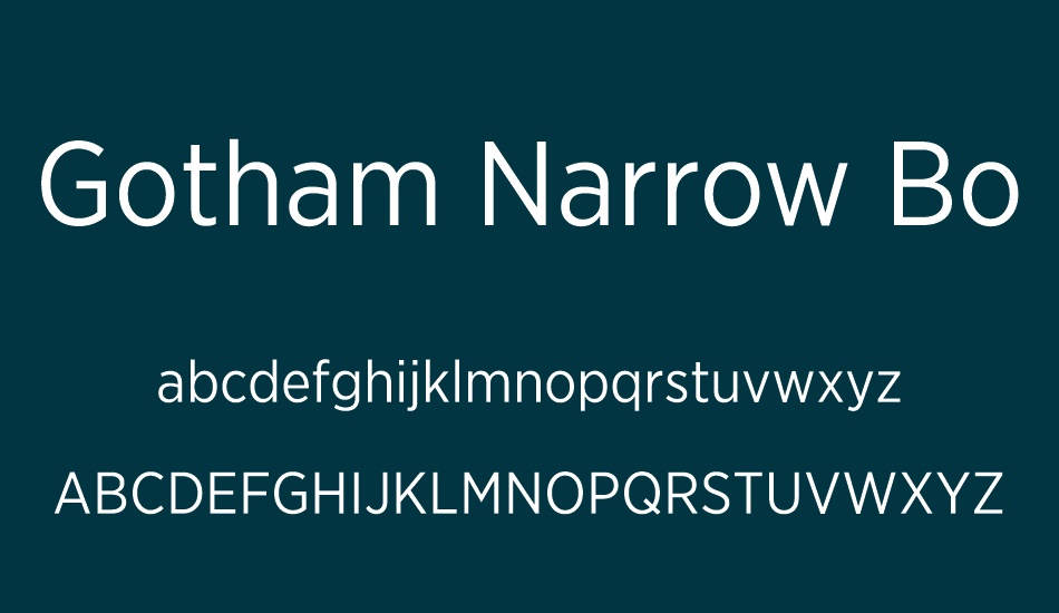 gotham-narrow-book font