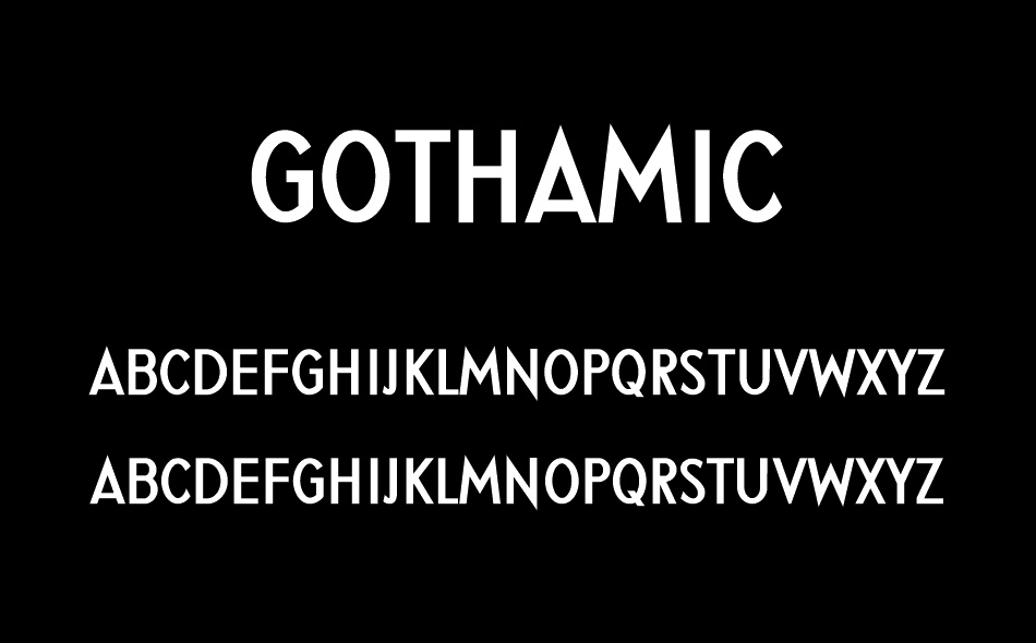 Gothamic font