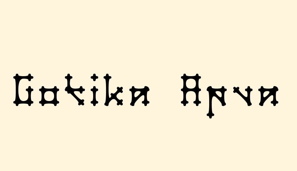 gotika-apvalus font big