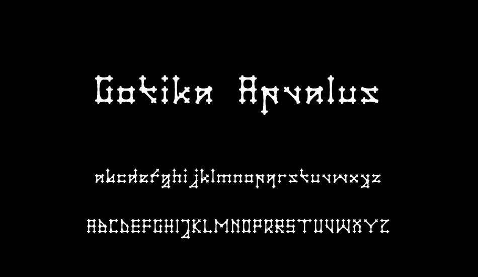 gotika-apvalus font