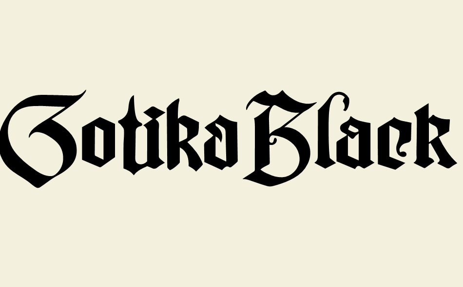 Gotika Black font big