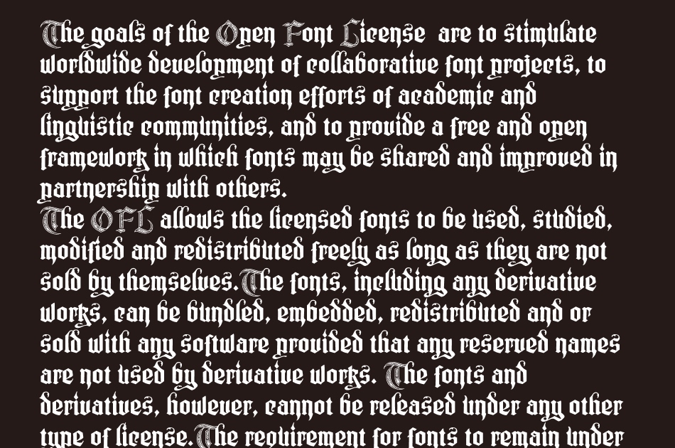 Gotika Ornament font 1