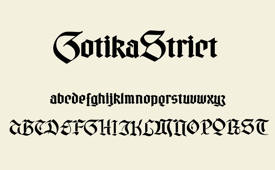 Gotika Strict font