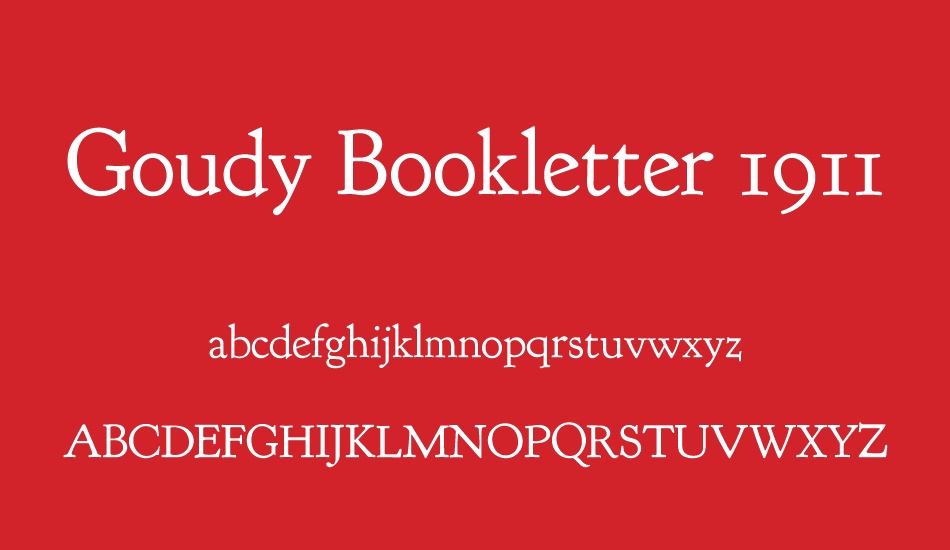 goudy-bookletter-1911 font