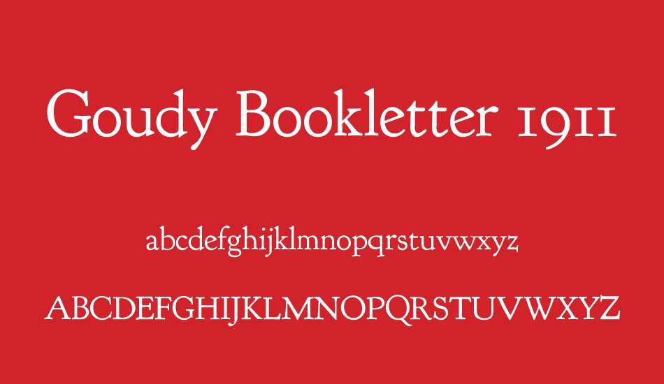 goudy-bookletter-1911 font